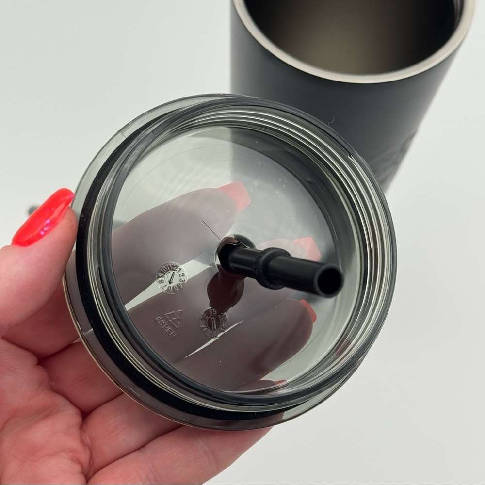 Starbucks Matte Black Tumbler Cup Venti Double Walled Stainless Cold Cup 20 oz - Picture 10 of 13